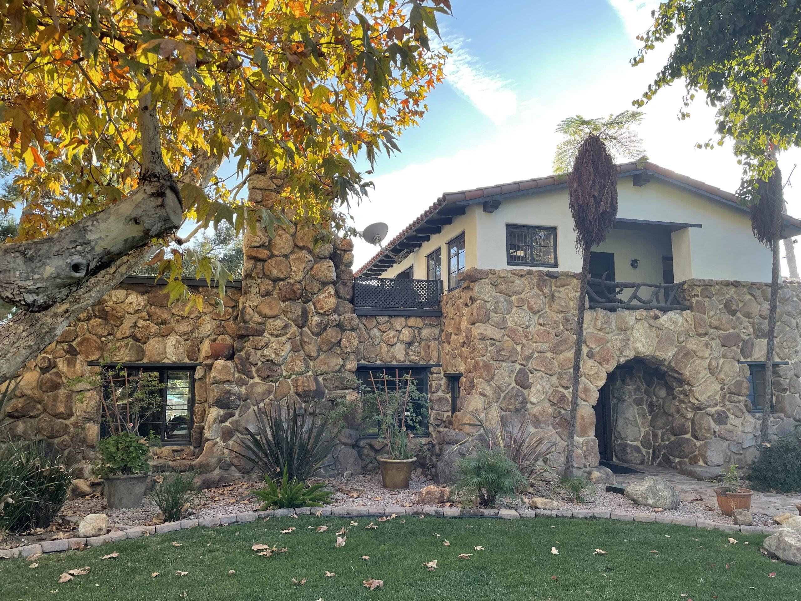 Old Stone Clubhouse. Natural stone boulder walls.