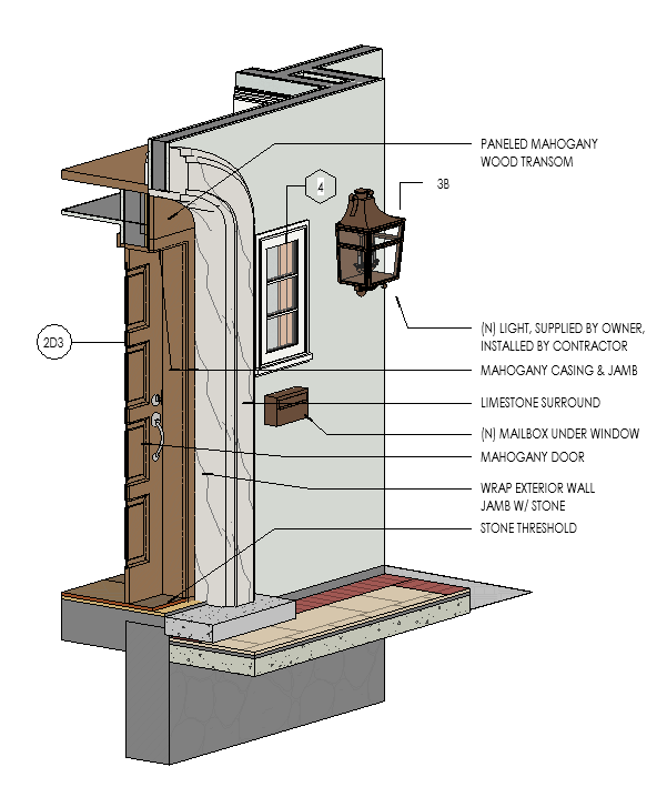 Cutaway 3D view Claremont House