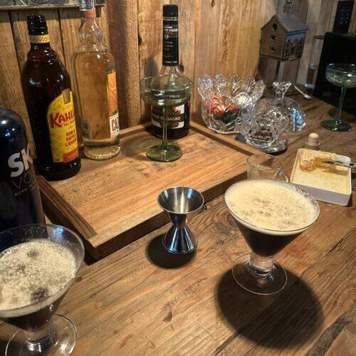 Espresso Martini with ingredients by Hayne Architects.
